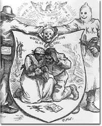 <p>The &quot;Invisible Empire of the South&quot;, founded in Tennessee in 1866, made up of embittered white Southerners who resented the success and ability of Black legislators. They would terrorize, mutilate, and even murder &quot;upstart&quot; blacks or their supporters to &quot;keep them in their place&quot;.</p>