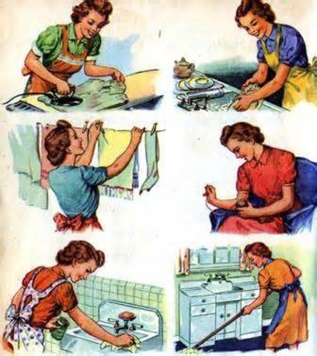 <p>to do household chores</p>