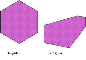 A polygon with six sides.