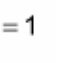 <p>? = 1</p>