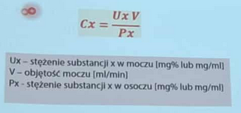 <p>V osocza całkowicie oczyszczona przez nerki z danej sub. w t</p>