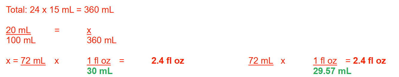 <p>2.4 fl oz&nbsp;</p>