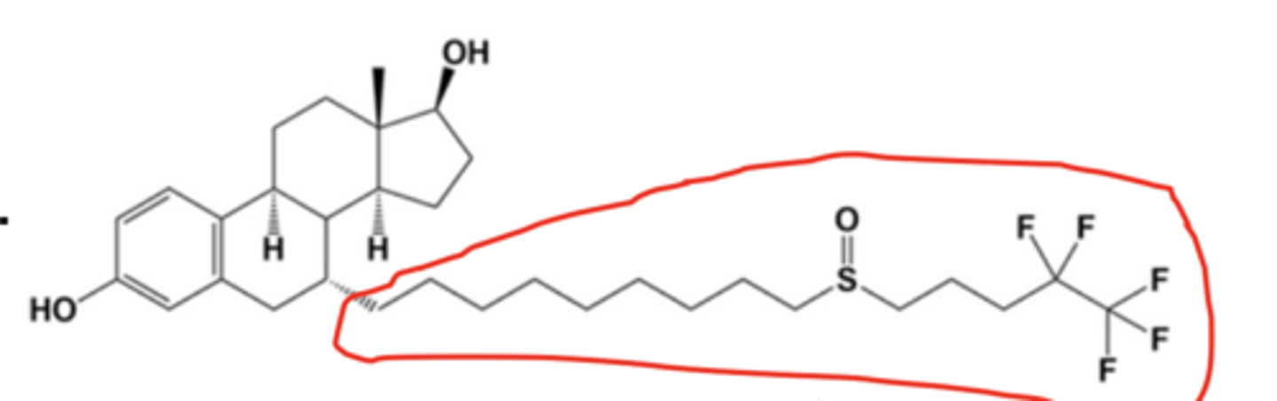 <p>What drug is this, which is estradiol + a long hydrophobic chain?</p>