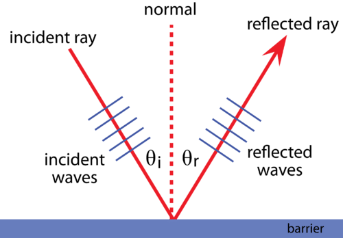 <p>Angle of incident= Angle of reflection</p>