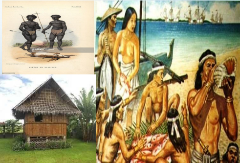 <ol><li><p>Spears and Bows (Hunting Weapons)</p></li><li><p>Bahay Kubo (Movable House)</p></li><li><p>Boats and Conch Shell (for communication)</p></li></ol><p></p>