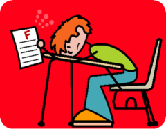 to fail an exam/class