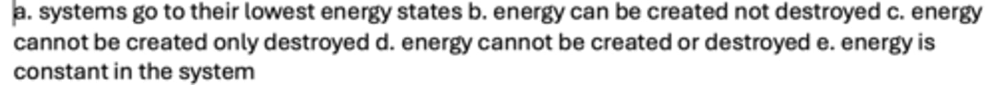 <p>What is the first law of thermodynamics?</p>
