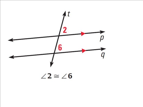 Corresponding angles
