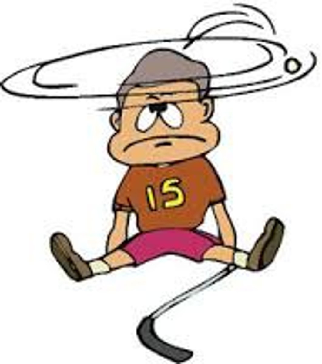 <p>Very short period of unconsciousness, confusion, vomiting, anxiety, amnesia, visual disturbances</p>