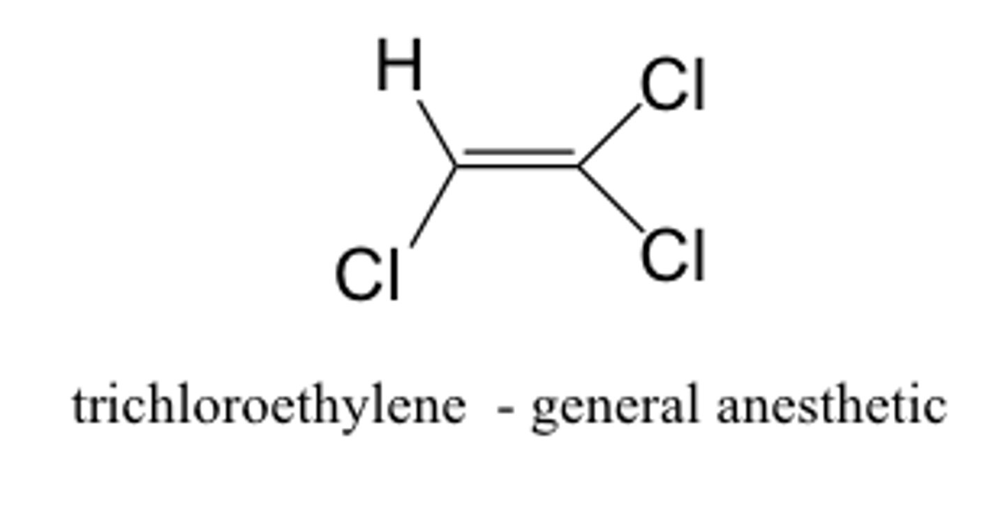 <p>contain C, H, and halides</p><p>- FAT soluble</p>