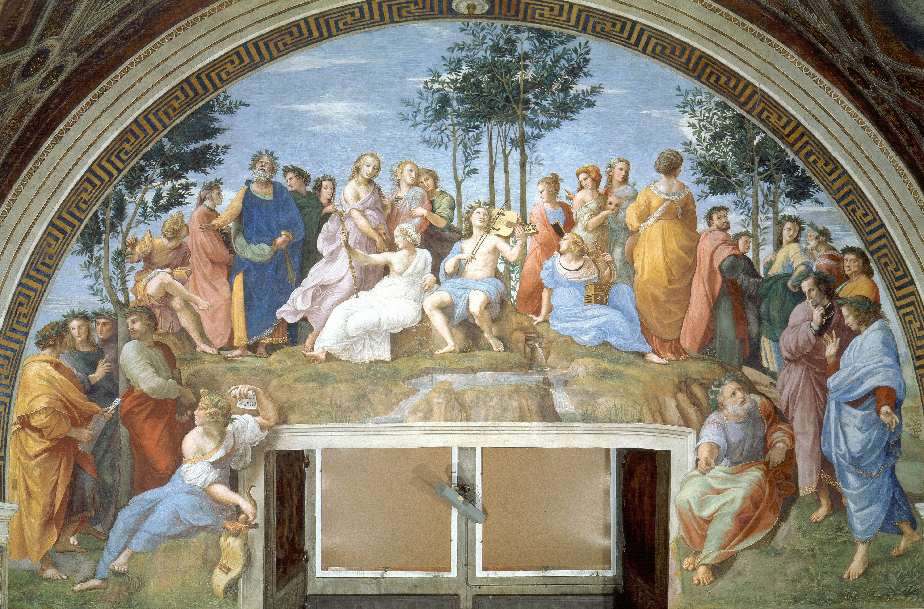 <p>Who is the blind man in this fresco?</p>