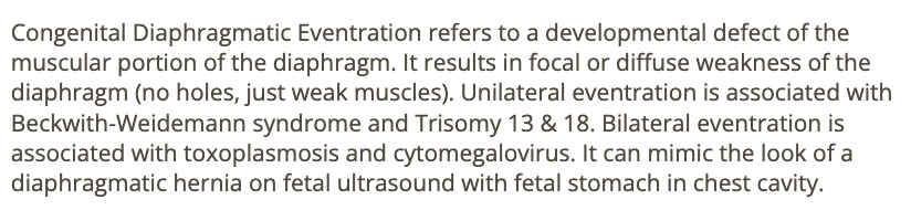 <p>a) diaphragmatic eventration</p>