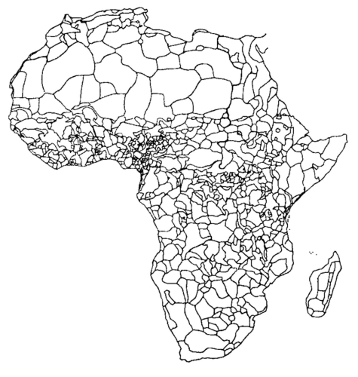 <p>the green line in Cyprus because it separates the Turkish and Greeks, Yugoslavia, the Murdock Ethnic Map of Africa</p>