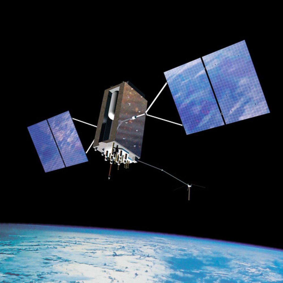 <p>via satellite</p>