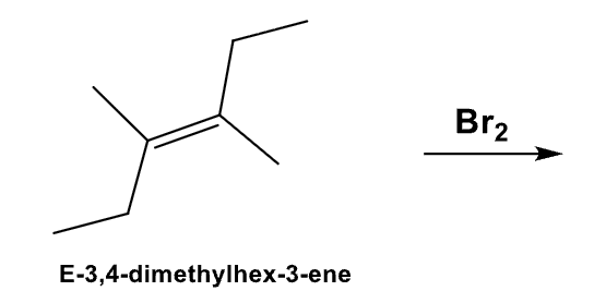 <p>What is the product and define its stereospecificity?</p>