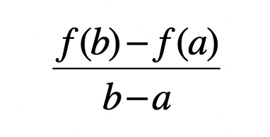 f(b) - f(a)/ b-a