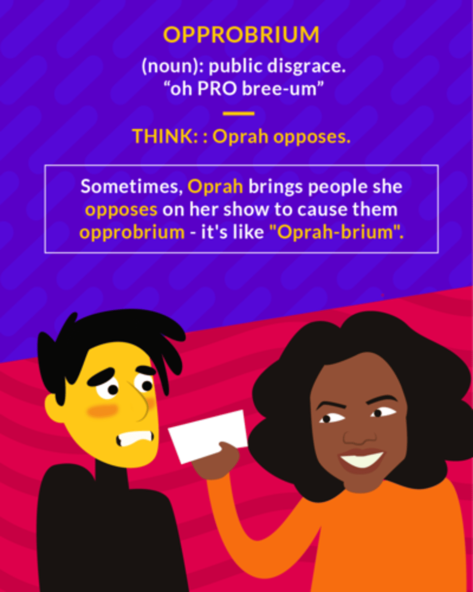 <p>(noun) public disgrace</p>