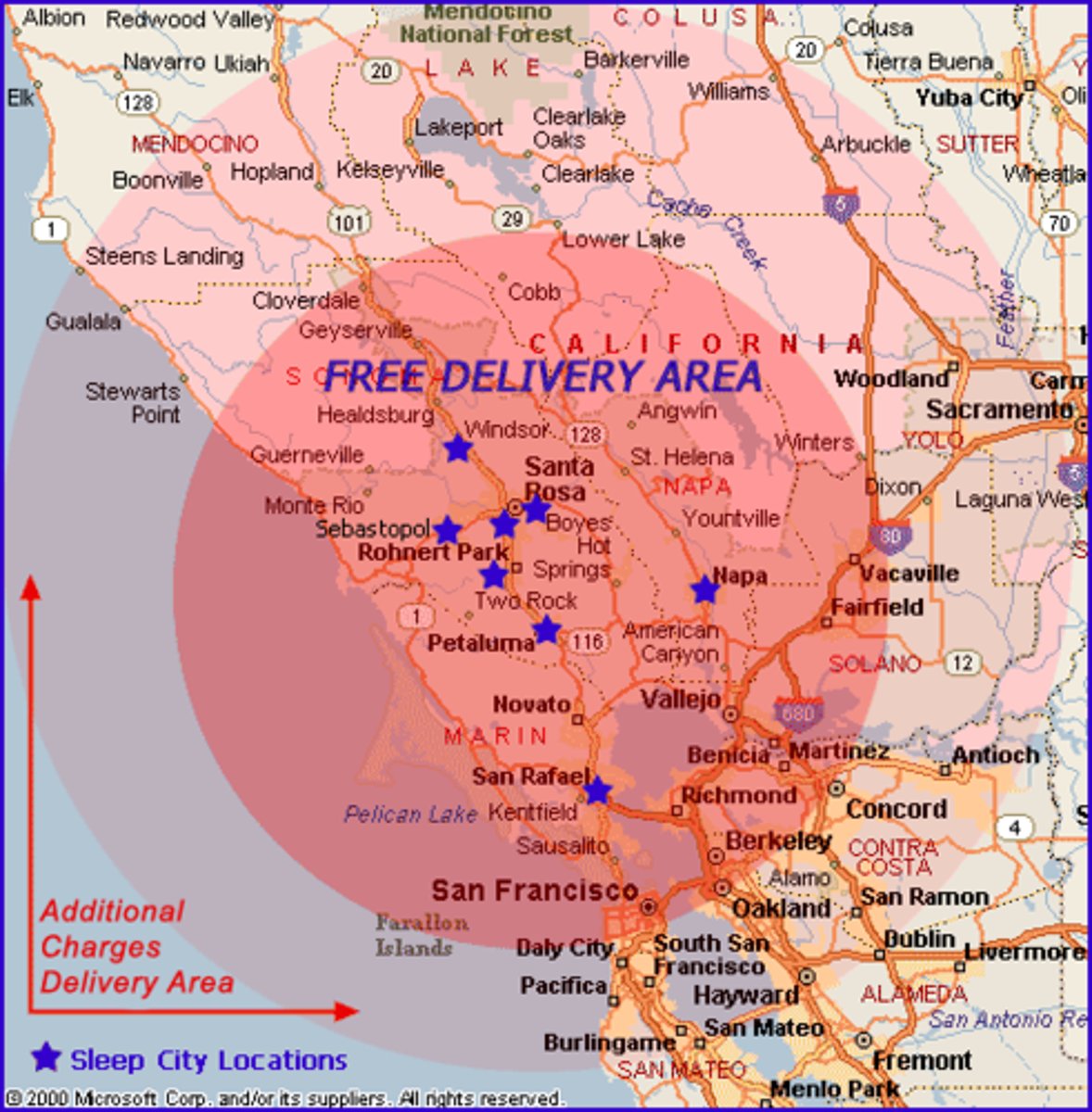 <p>An area organized around a node or focal point (also called "nodal region")</p>