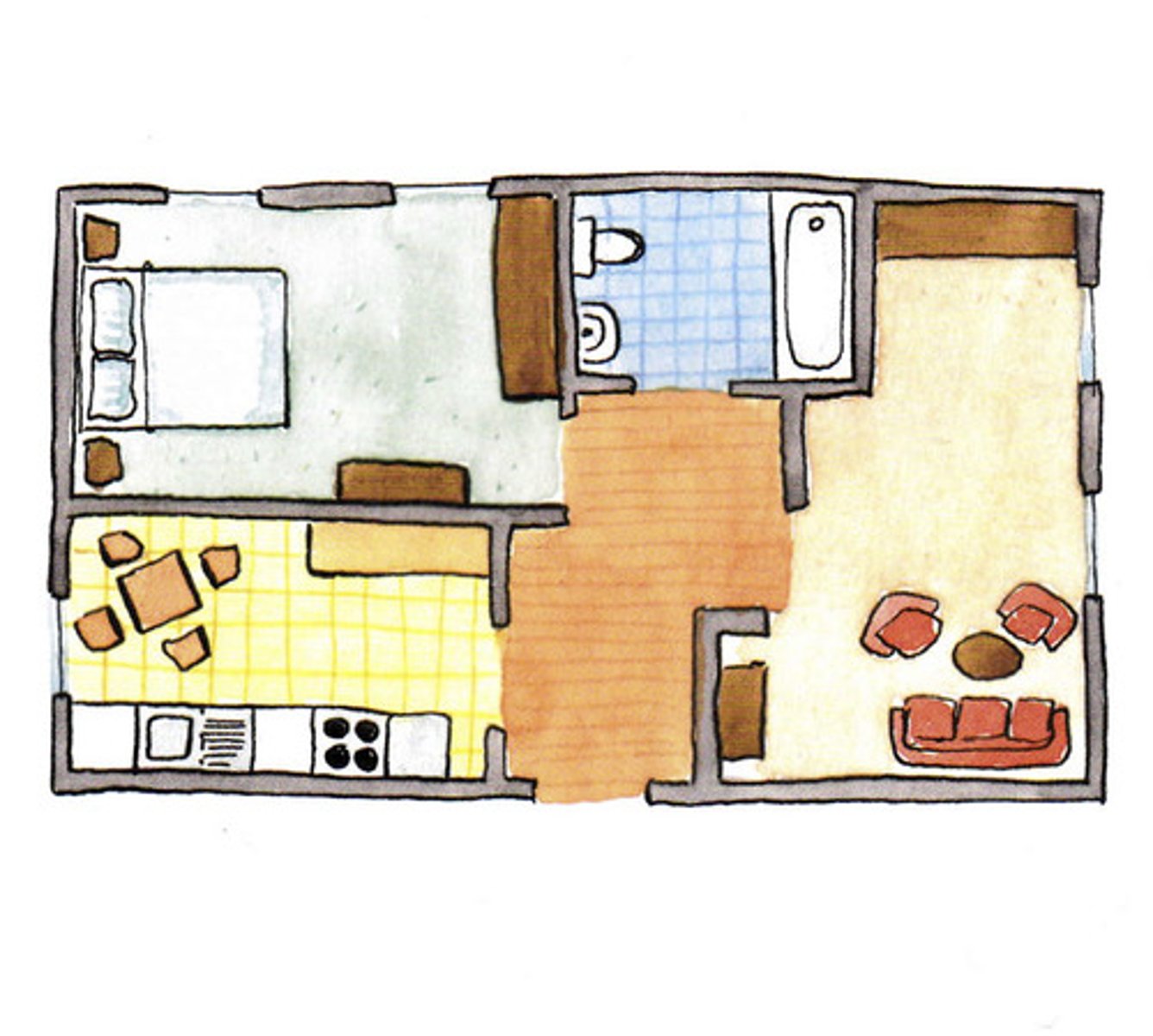 <p>dvoupokojový byt</p>