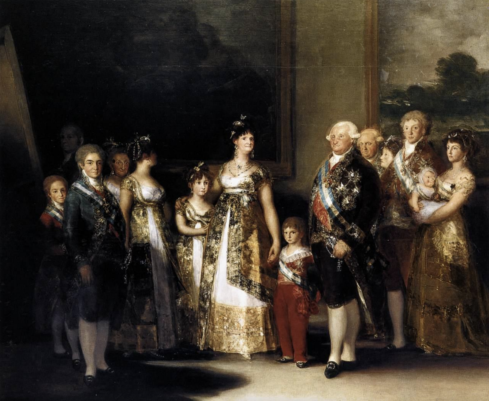 <ul><li><p><span><strong>Key Features</strong>:<br><br></span></p><ul><li><p><span>A royal portrait of the Spanish royal family, often interpreted as a critique of the monarchy’s pomp and arrogance.<br><br></span></p></li><li><p><span>Goya’s skill in capturing the personalities and flaws of his subjects is central to this work.<br><br></span></p></li></ul></li><li><p><span><strong>Memorable Fact</strong>: Goya’s honest portrayal of the royal family contrasts with the idealized royal portraits of the time.<br><br></span></p></li></ul><p></p>