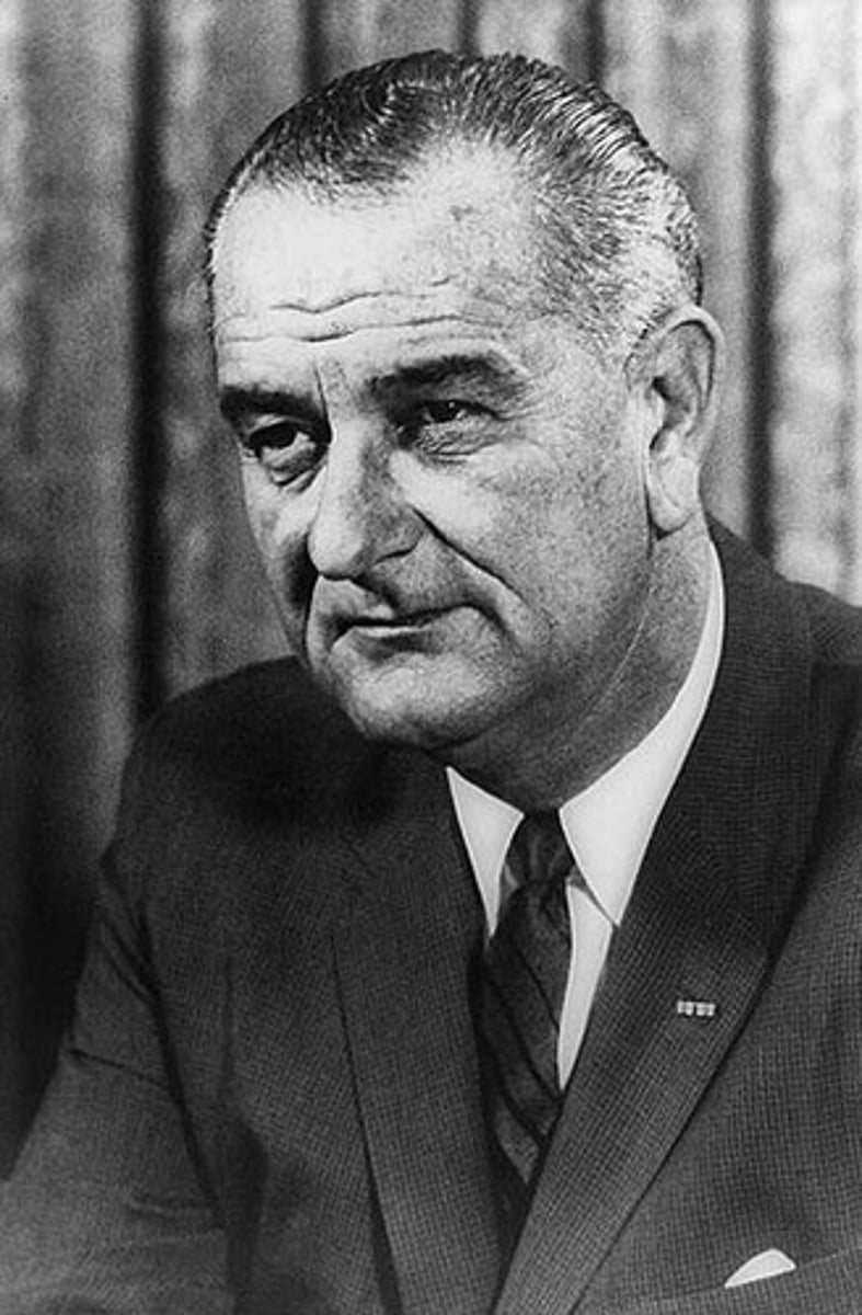 <p>president of the United States who signed the Civil Rights Act of 1964 and the Voting Rights Act of 1965 into law</p>