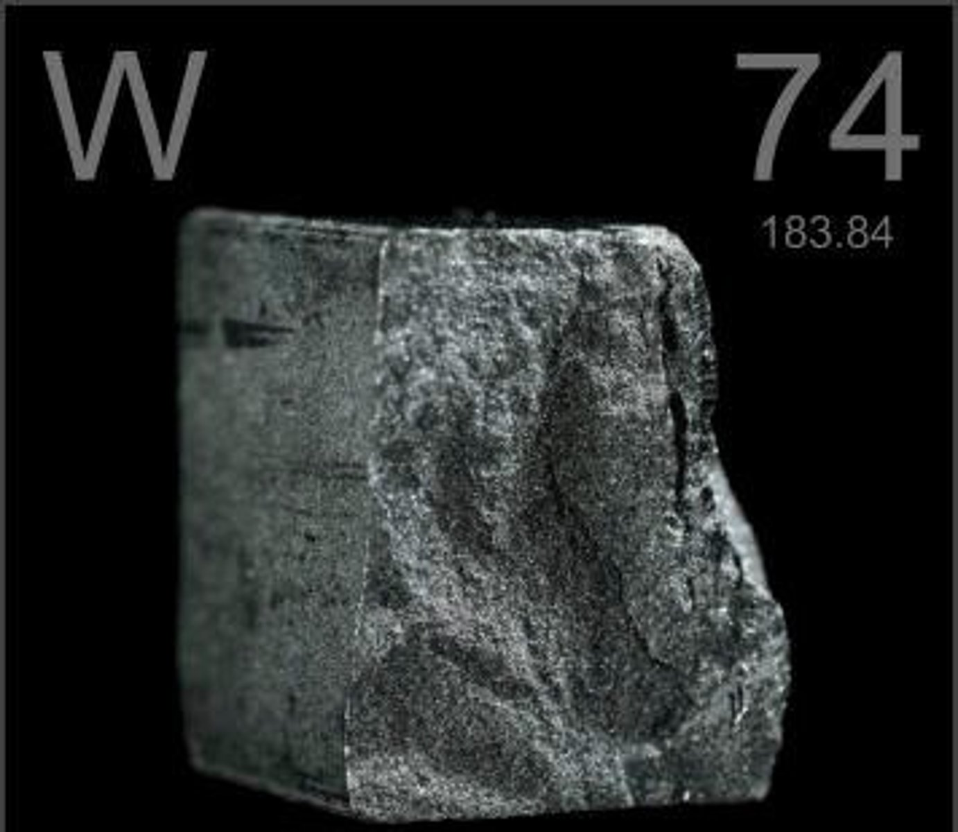 <p>Symbol: W<br>Atomic Mass: 183.9<br>Atomic Number: 74</p>