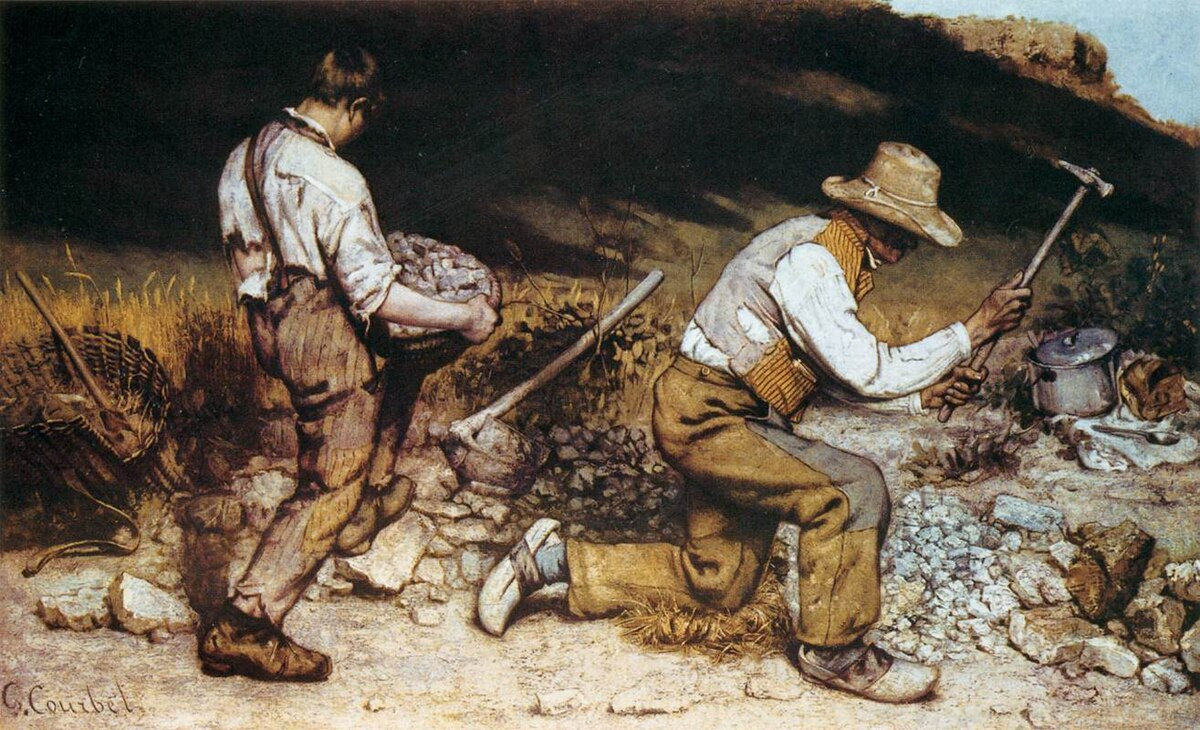 <p>☆Gustave Courbet, <em>The Stonebreakers</em>, 1849</p>