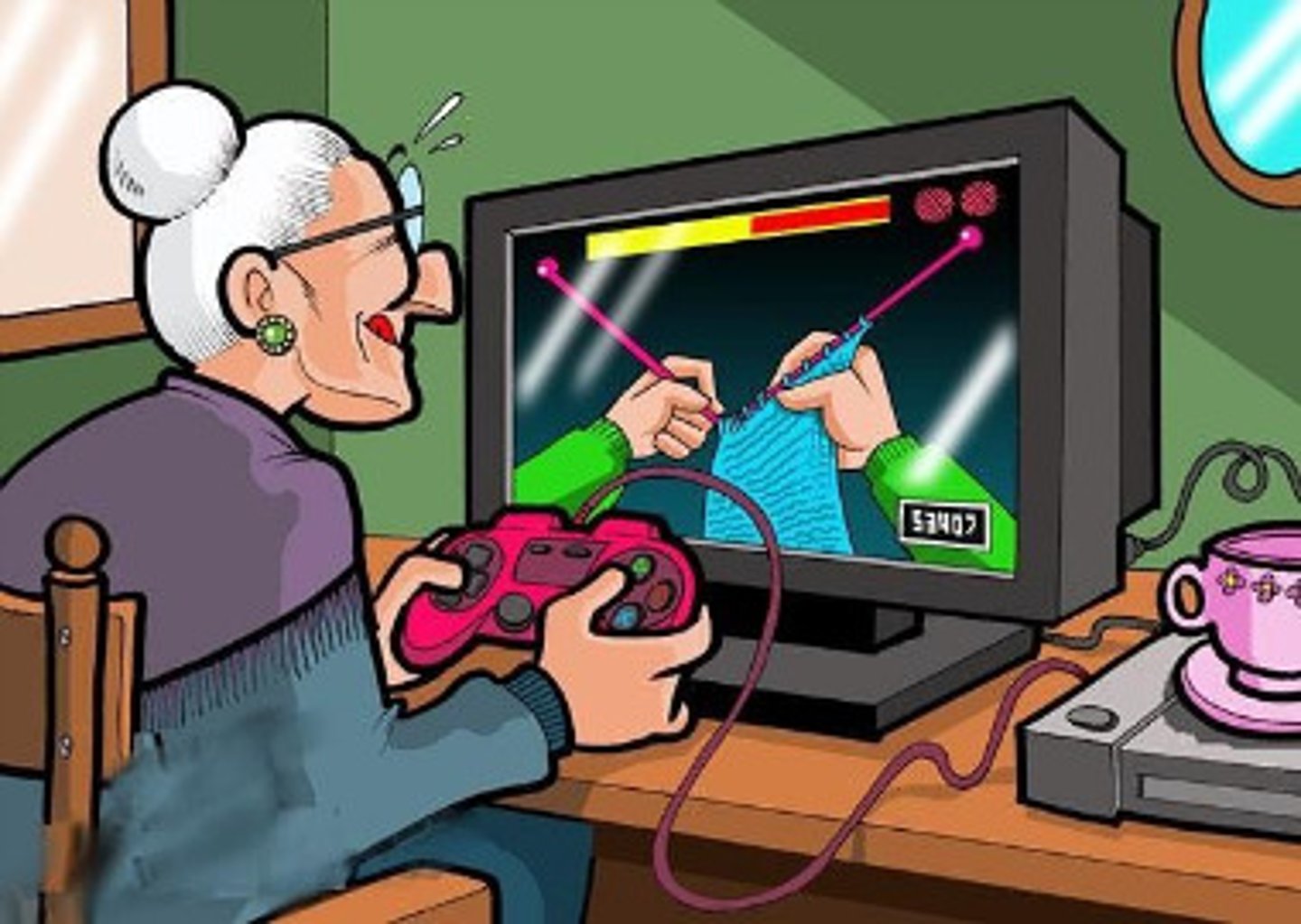 <p>jugar videojuegos</p>