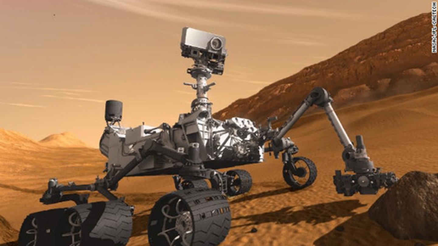 <p>A big rover that landed on Mars in 2012 and is still exploring, looking for signs of tiny life.</p>