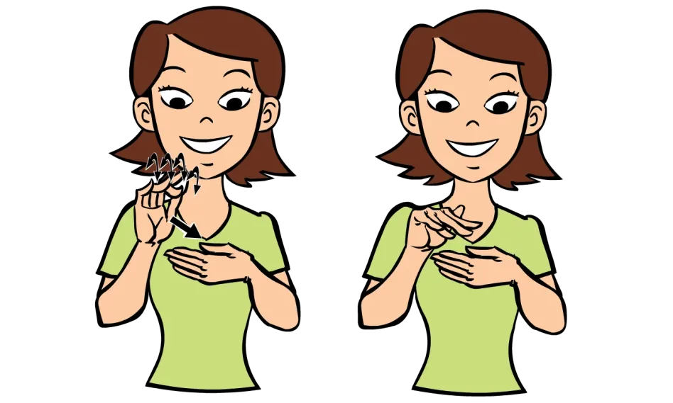 <p>flutter fingers, move hand forwards and backwards from left hand</p>