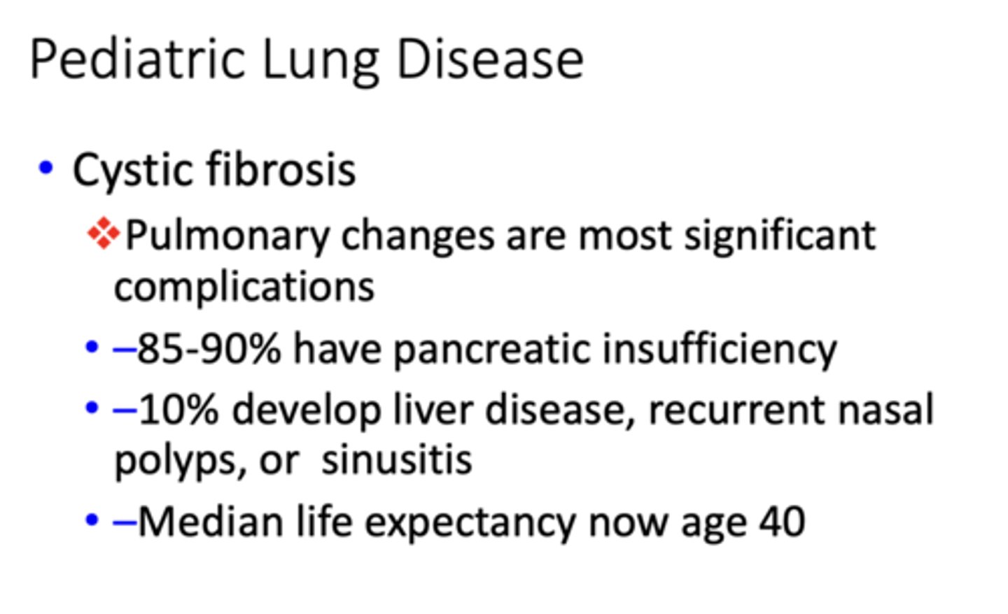 <p>Cystic fibrosis</p>