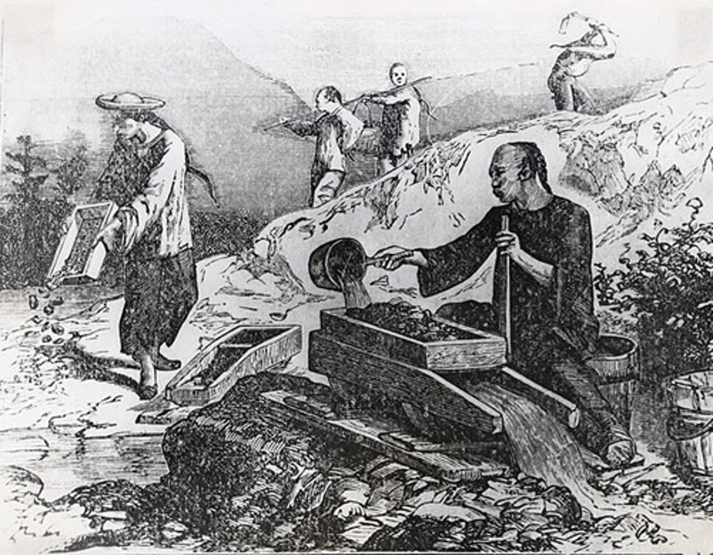 <p>- Came across the Pacific Ocean to California</p><p>- Were often treated with prejudice and persecuted because they were from another country</p><p>- Mined gold, opened restaurants, laundries, and stores, drained swamps, and dug irrigation ditches</p><p>- Helped make California and the United States a more interesting place to live with their art, food, and music</p>