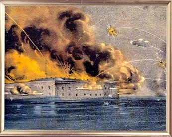 <p>Federal fort in the harbor of Charleston, South Carolina; the confederate attack on the fort marked the start of the Civil War.</p>