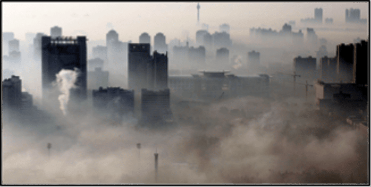 <p>Wù mái Smog；haze</p>