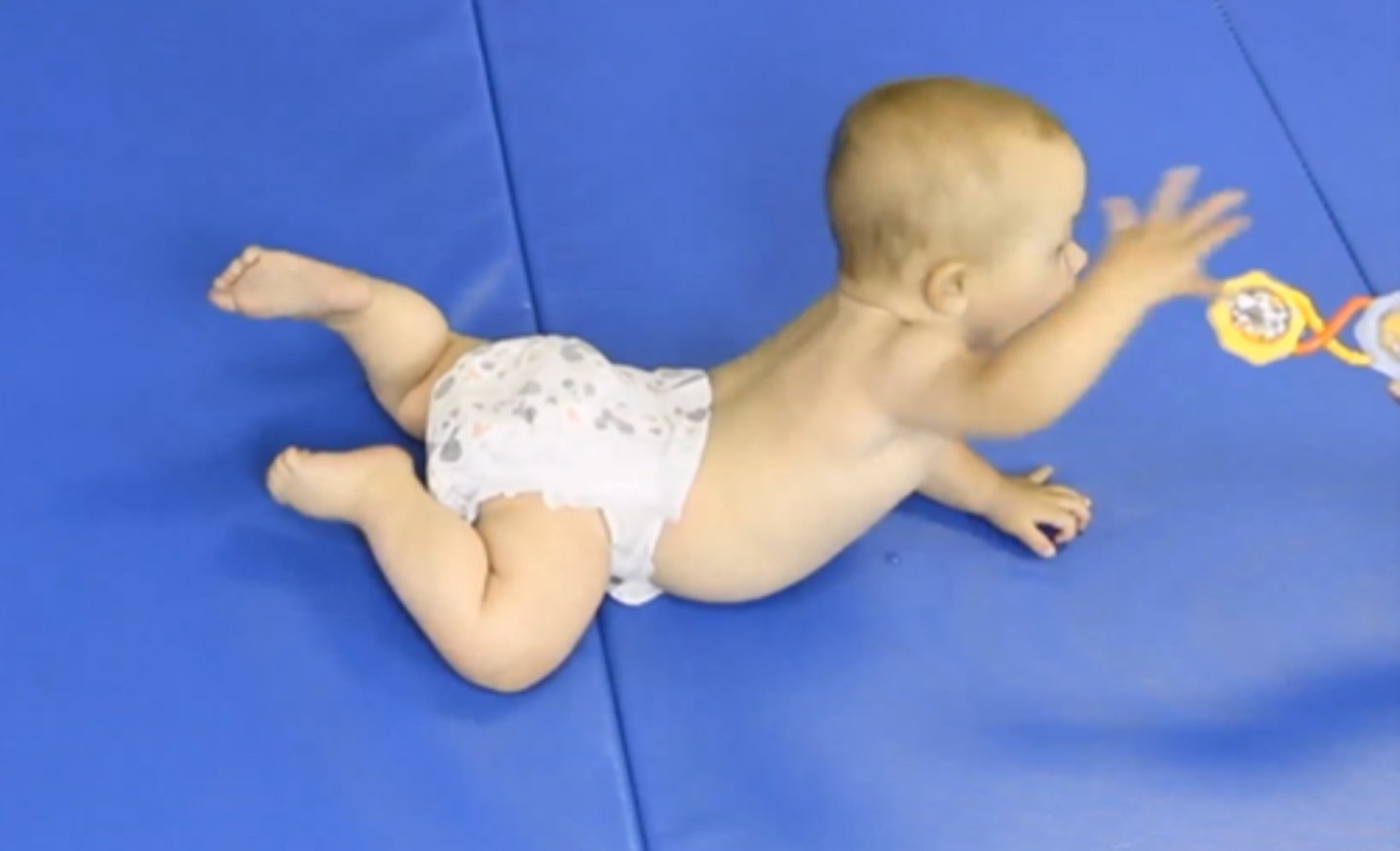 <p>1. Prone Pivots well and begins to crawl (combat crawl)</p><p>2. Assume these position: Quadruped (hands and knees)</p><p>3. Bear Stance (Hands and Feet)</p><p>Weight bearing through hands develops hand arches and contributes to tactile system development </p>