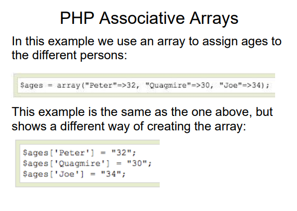 <p>associative array</p>