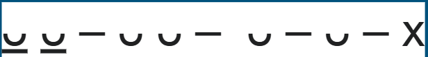 <p>short short long short short long short long short long x</p>