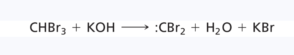<ul><li><p>the elimination of two atoms or groups from the <em>same </em>carbon atom </p></li><li><p>these eliminations can be used to form carbons  </p></li></ul>