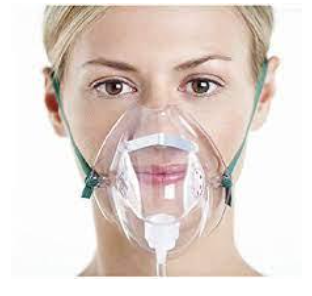 <p>if cannot tolerate cannula<br>low flow and short flow<br>LPM: 5-10</p>