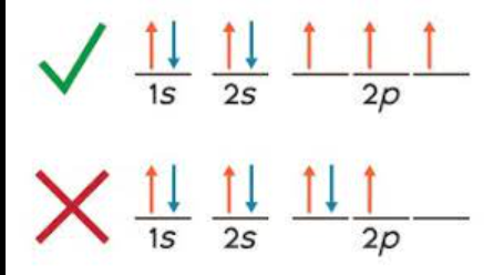 <p>The lowest energy configuration for an atom is the one having the maximum number of unpaired electrons within the same energy sublevel.</p>