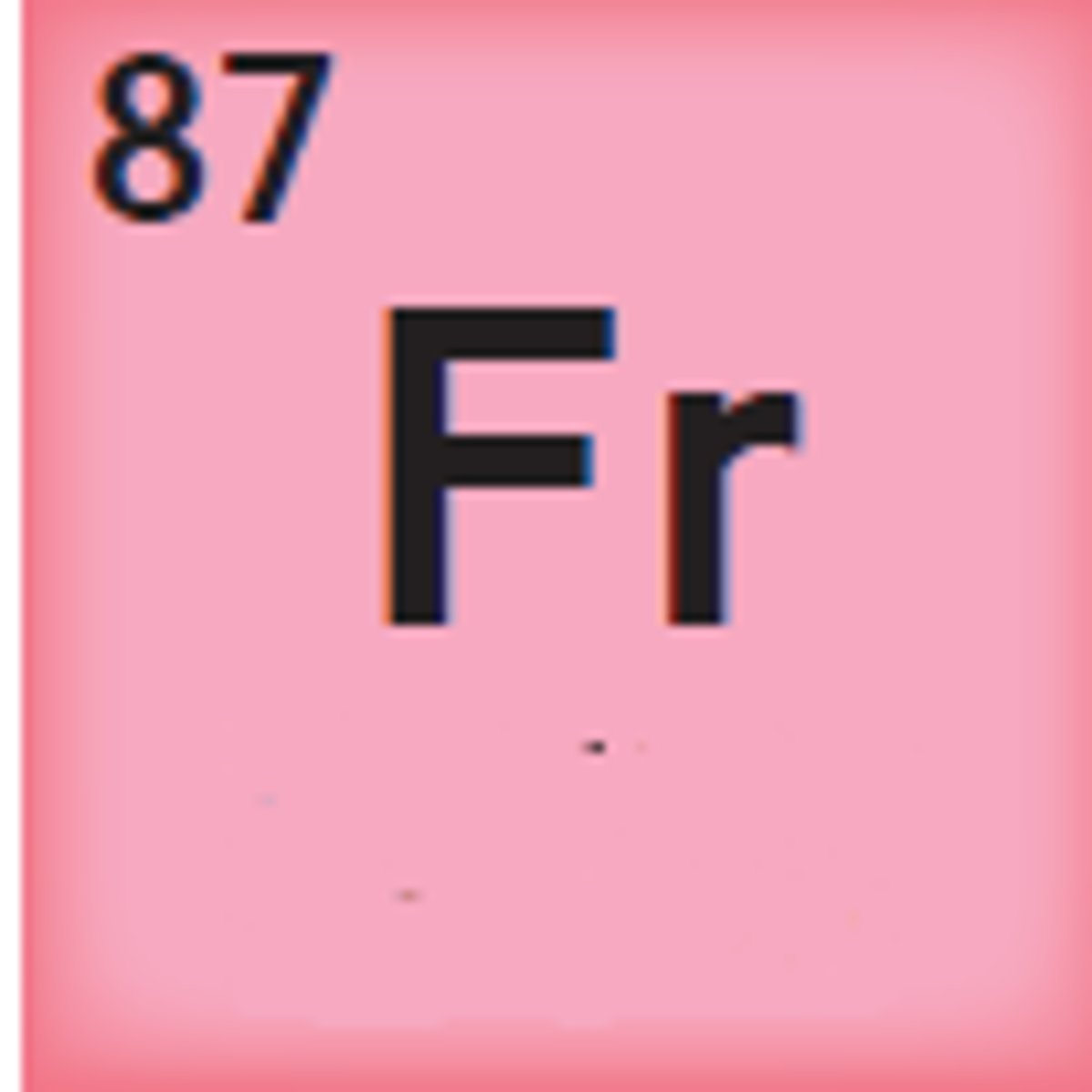 <p>Symbol: Fr<br>Atomic Mass: <br>Atomic Number: 87</p>