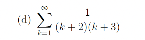 <p><em>Determine whether the series converges, and if so find its sum</em></p>
