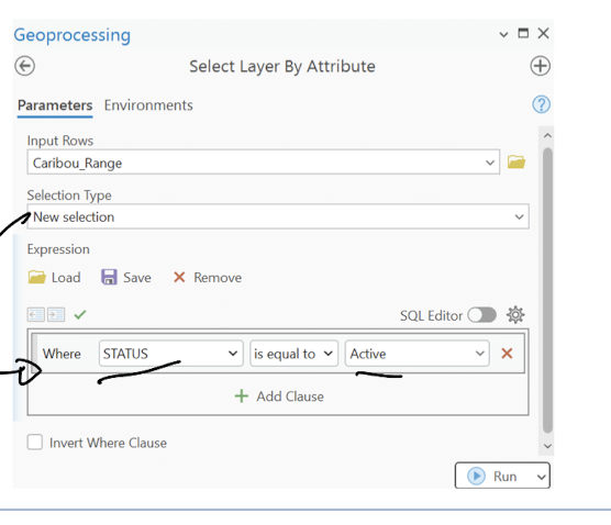 <p>select based on active status, or area size, etc</p><p>can have compound expressions, or group selections</p><p>includes new selection, add to current, remove from current, select subset from current, switch the current, clear the current</p>