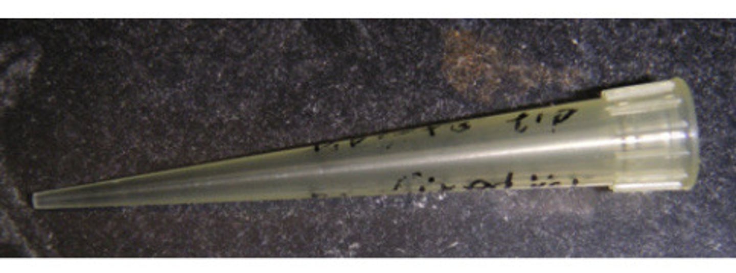 <p>Small cone-shaped tips used to attach to pipettes of a fixed volume.</p>