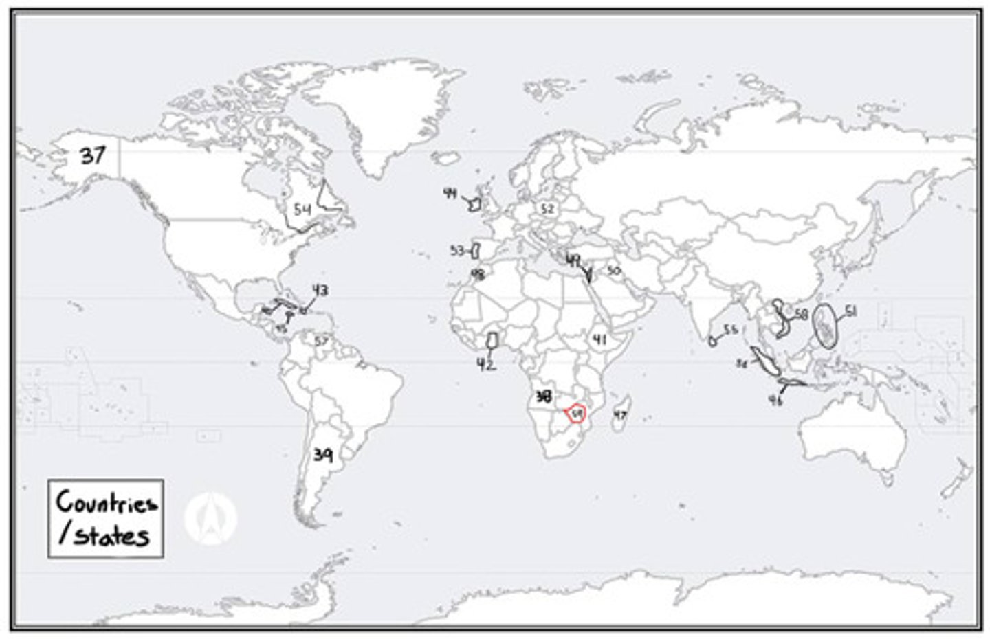 <p>What is #59? (countries/states)</p>