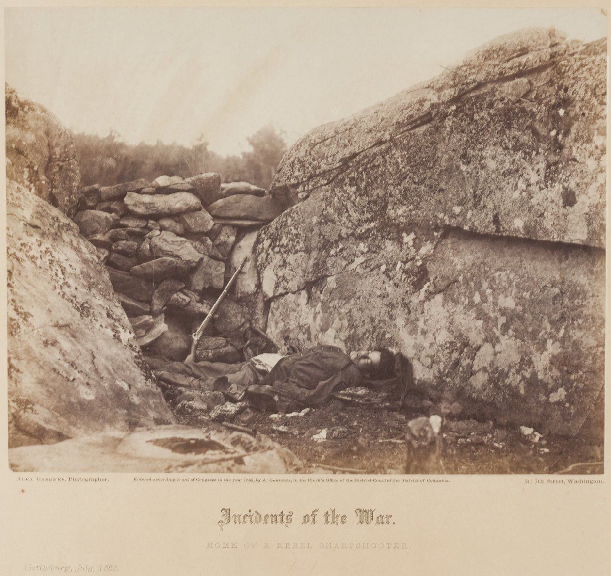 <p>Home of a Rebel Sharpshooter, Gettysburg</p>