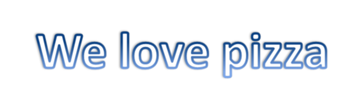 <p>we love pizza</p>
