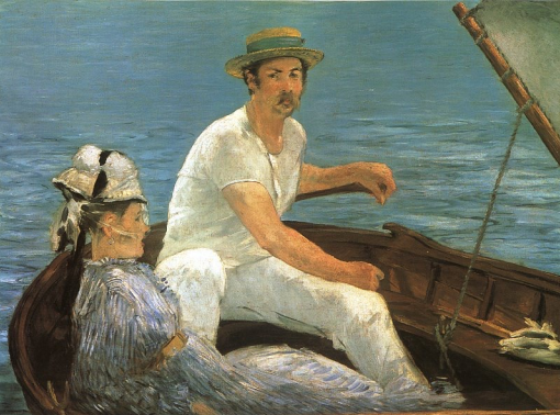 <p>Manet, Boating, 1874</p>