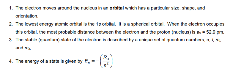 quantum model of the hydrogen atom