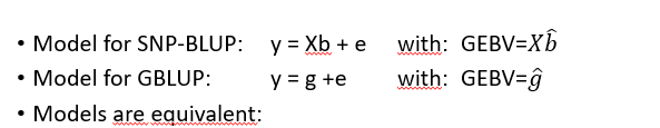 <p>the mean and variance of the data is the same</p><p>GEBVs are the same</p><p></p>